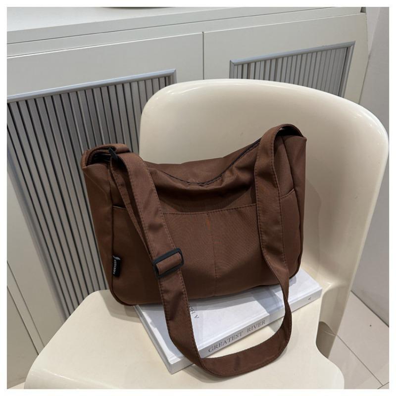 

Новая повседневная холщовая сумка-мессенджер, простая наплечная сумка большой вместимости, нишевый дизайн, сумка для ежедневных поездок малиновый