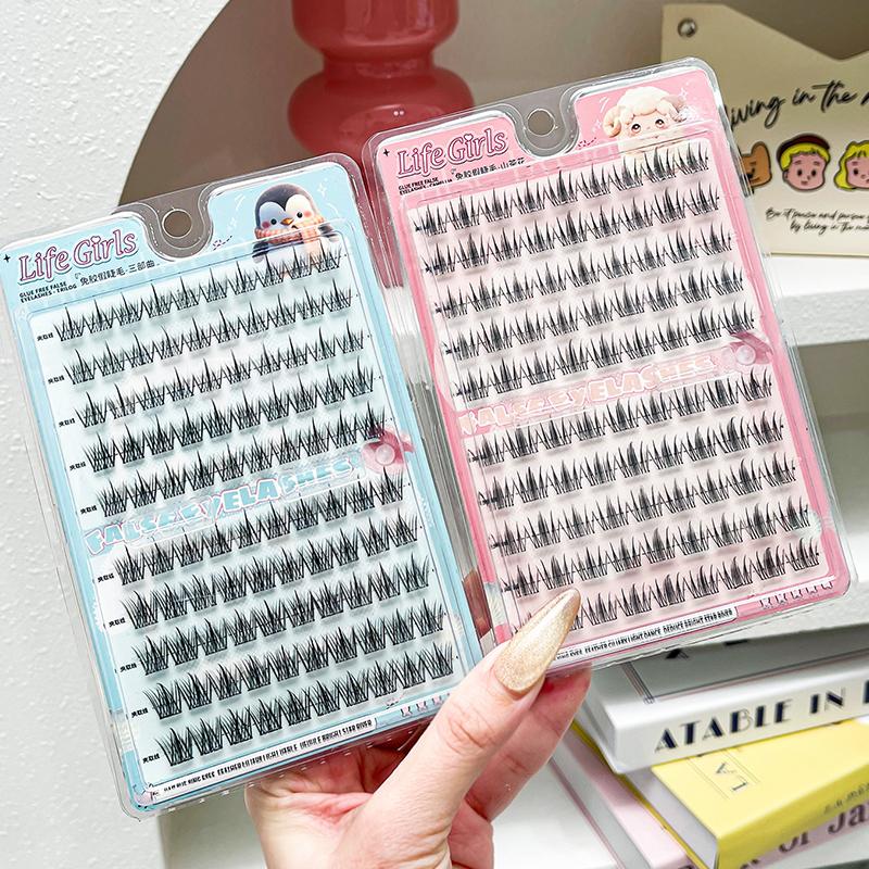 Self Adhesive Eyelashes Cluster Lashes No Glue Individual Lashes Soft Idol Lash Clusters Reusable Self Adhesive Lashes
