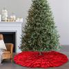 Red Ruffle Christmas Tree Skirt For Artificial Trees, 48 Inches 6 Layer FluffyLarge Tree Skirt For Rustic Christmas Decorations&Ornaments 122CM