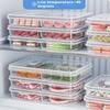 1/3Pcs 2/3/6 Grids Refrigerator Storage Boxes With Holes Scallions Meat Fresh Box Food Container Cold Storage Crisper Sealed