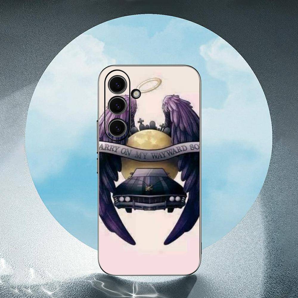 A Very Supernatural Christma Luxury Black Phone Case For Samsung Galaxy S23 S24 S25 Ultra S22 Plus S21