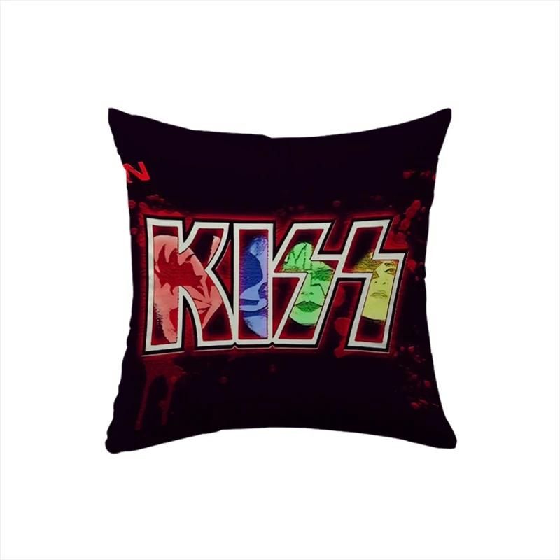 Cushion Cover 45x45 for Bed Sofa Pillows KISS Rock & Roll All Nite Party Home Decor Pillow Cozy Cases Decorative Band Dakimakura