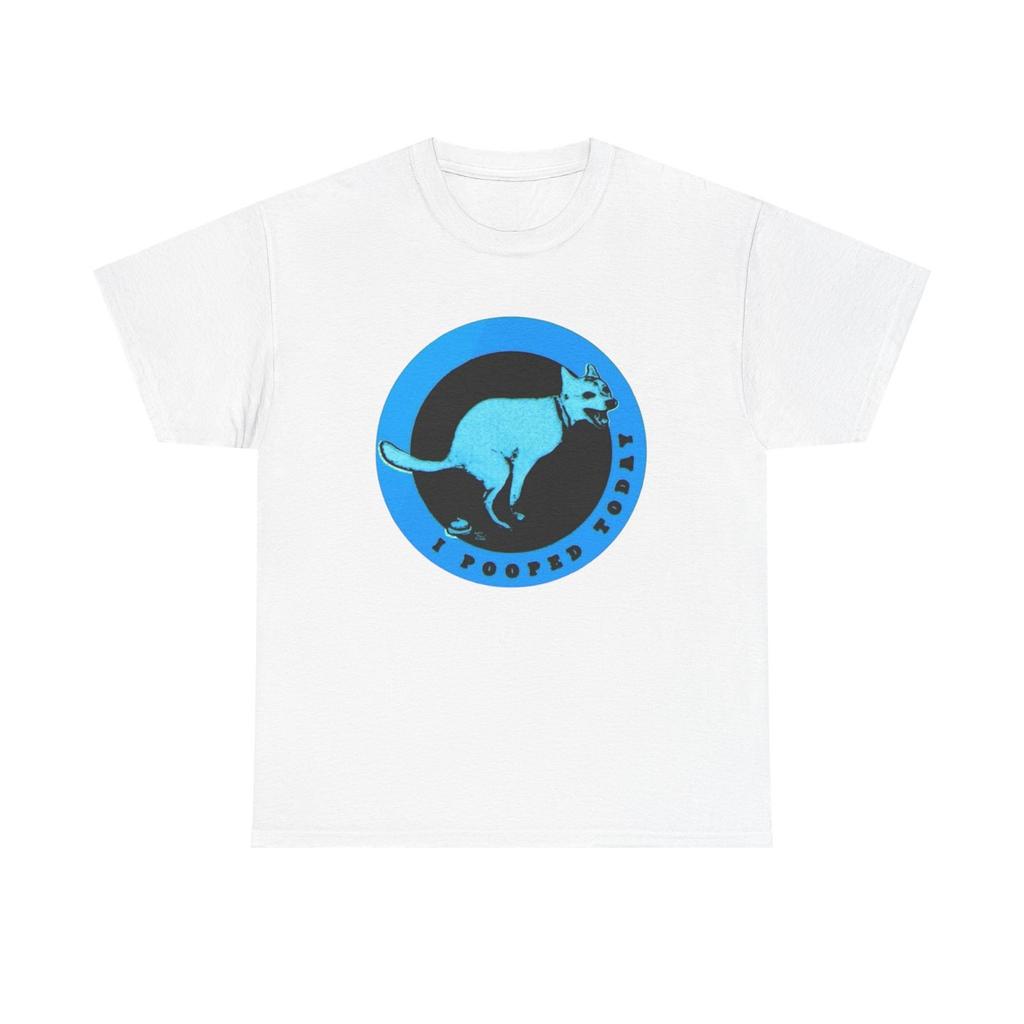 I Pooped Today Funny Graphic T Shirt Mens Womens Tees Top Unisex Heavy Cotton Tee