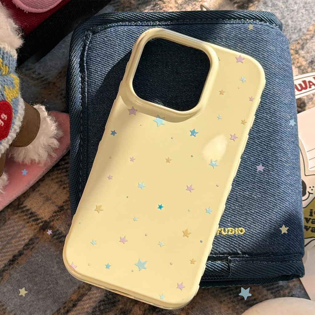 Colorful Star Graffiti Suitable for Apple 16 Mobile Phone Case Iphone17pro Max Korean 13 Anti fall