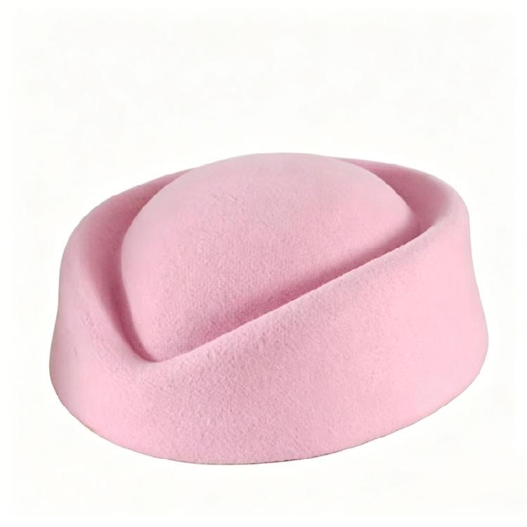 Classical French Flight Attendant Hat Polyester Stewardess Costume Accessoris Women Winter Fashion Headwear