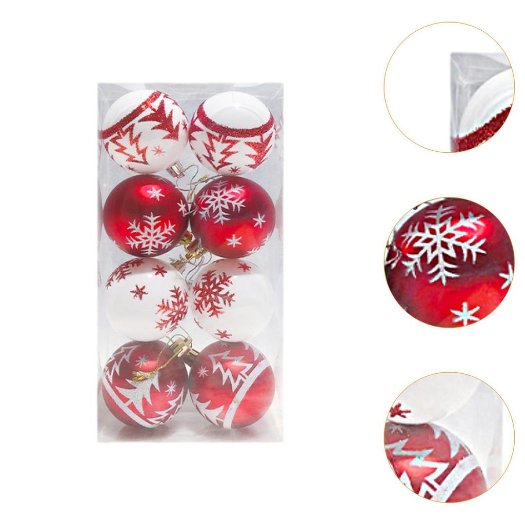 8x Christmas Balls Shatterproof Party Supplies Christmas Tree Balls Decorations for Anniversaries Xmas Tree Special Events
