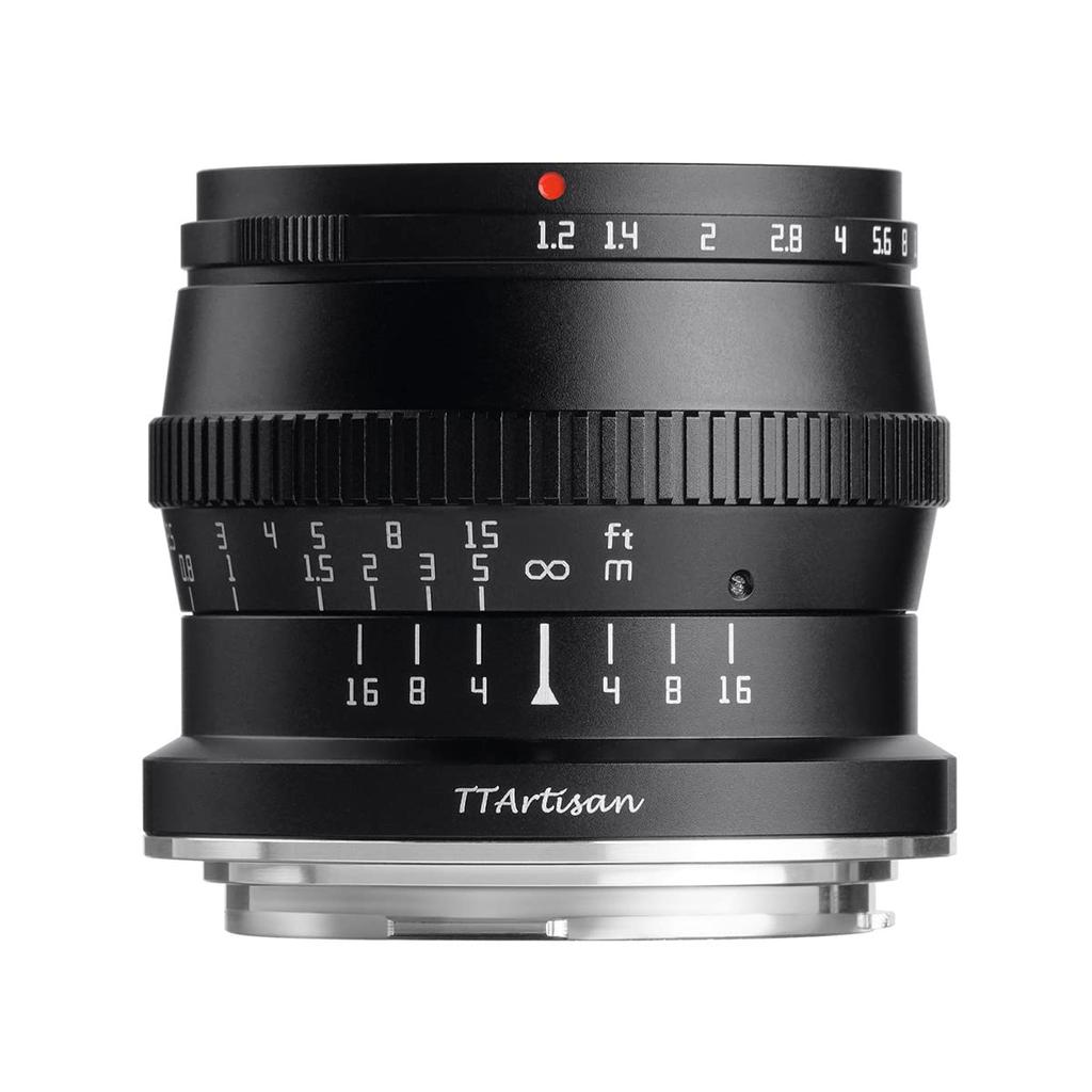 TTArtisan 50mm RF Mount Prime Lens for Canon RF Manual Mirrorless Large for Nightscape and Portrait Meisho Optical F1.2 APS-C (2-Year Manufacturer's