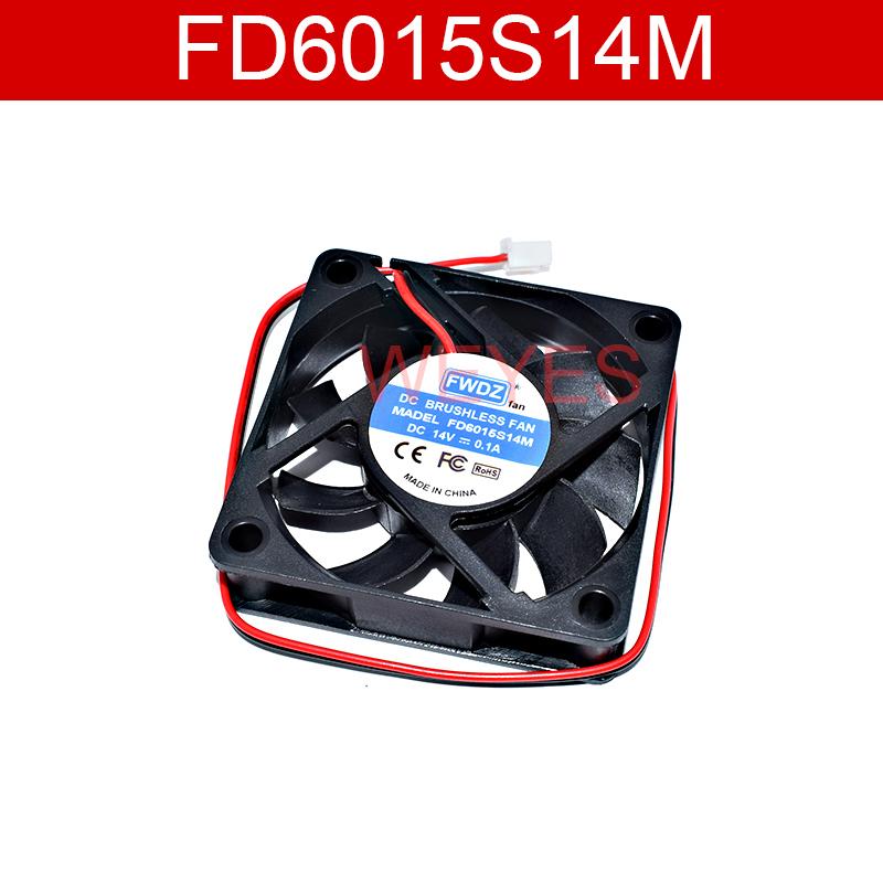 Brand New FD6015S14M Server Cooling Fan DC 14V 0.1A 60x60x15mm 2-wire FD6015S14M чёрный
