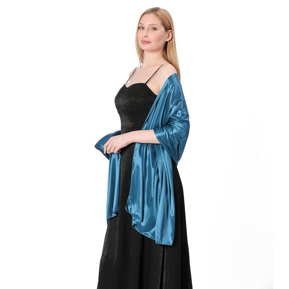 

Wraps Banquet Capes Soft Decorative Scarf Elegant Women Shawls Evening Gala ціан