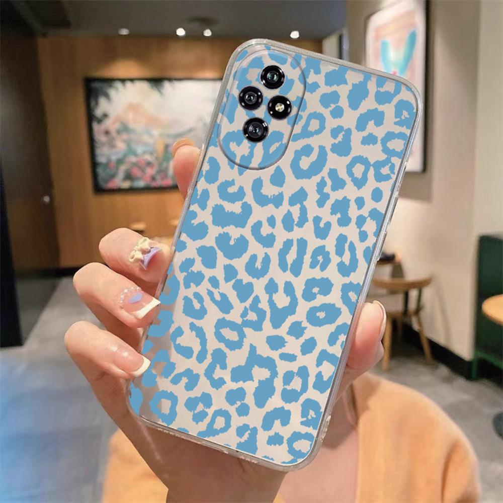 Colorful Leopard For Honor 200 90 Lite 50 70 X9 20 9X Marble Artistic Phone Case Transparent Clear Camera Protection Soft Cover