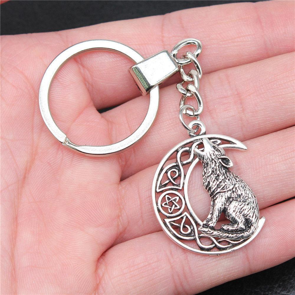 30mm Keychains Sun Moon Pentagram Vintage Jewelry Supplies QY047