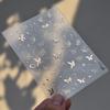 Tomoni Shell Light Nail Art Stickers: Peach Minnie & Colorful Butterfly Designs