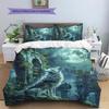 Cartoon Pattern Bedding Quilt Set Quilt Cover Pillowcase Home Decoration Birthday Gift (1 * duvet cover + 2 * pillowcase, without core)