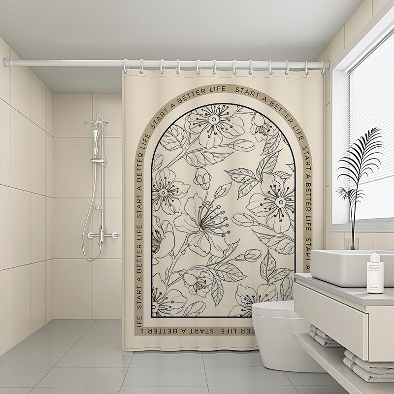 

Роскошные занавески для душа с милым кроликом и геометрическими полосками, шторы для ванной комнаты, комплект аксессуаров для ванной, водонепроницаемые занавески с крючками 180cm*180cm