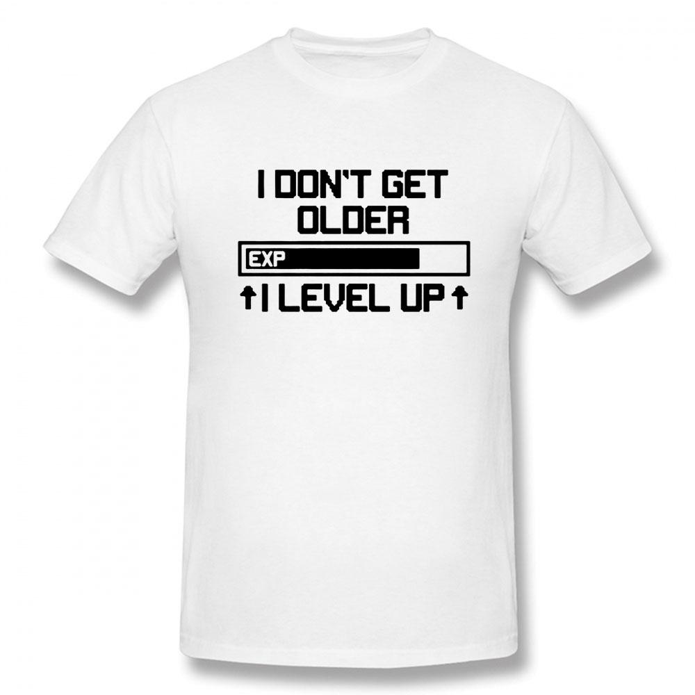 

2025 new model Cool I Dont Get Older I Level Up Funny Birthday Nerd Gamer Holiday T Shirt Tshirts Cotton Short Sleeve Humor Fun S