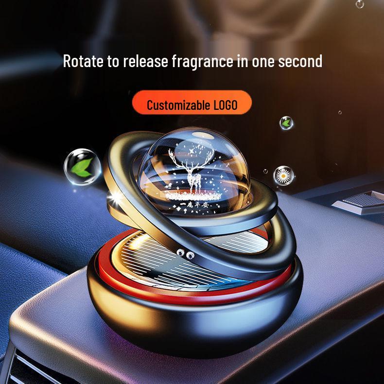 Interstellar Suspension Solar Car Air Freshener - Aluminum Alloy Perfume Ornament