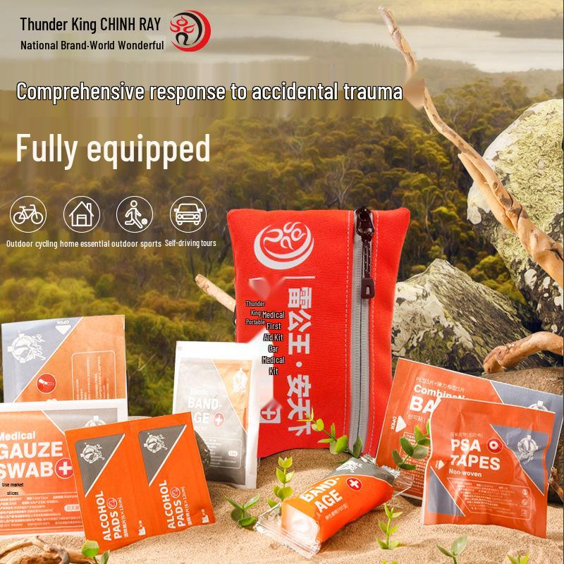 Thunder King Portable Emergency First Aid Kit for Cars and Outdoors