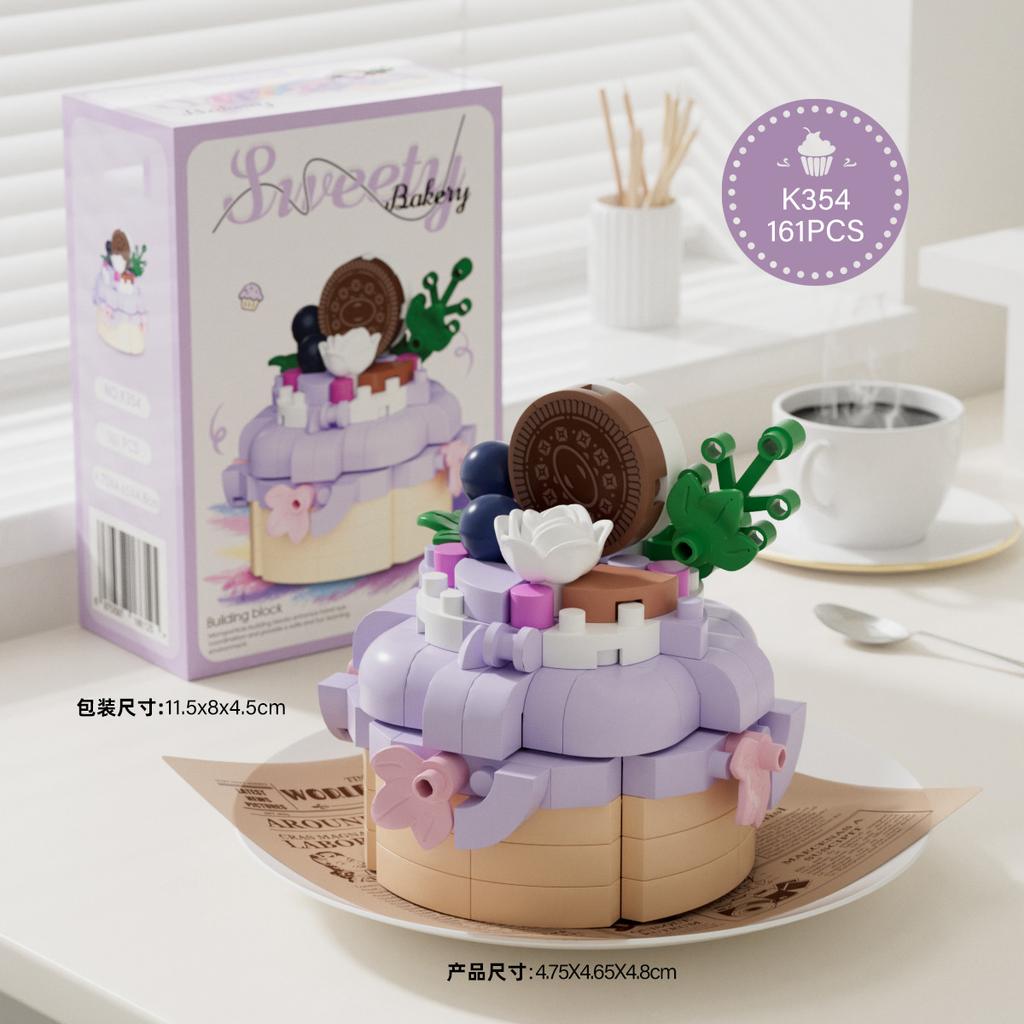 Mini Building Block Food Construction Set Bricks Toys for Children 8 Year Micro Bricks for Adults Birthday Gifts Cake Decoration