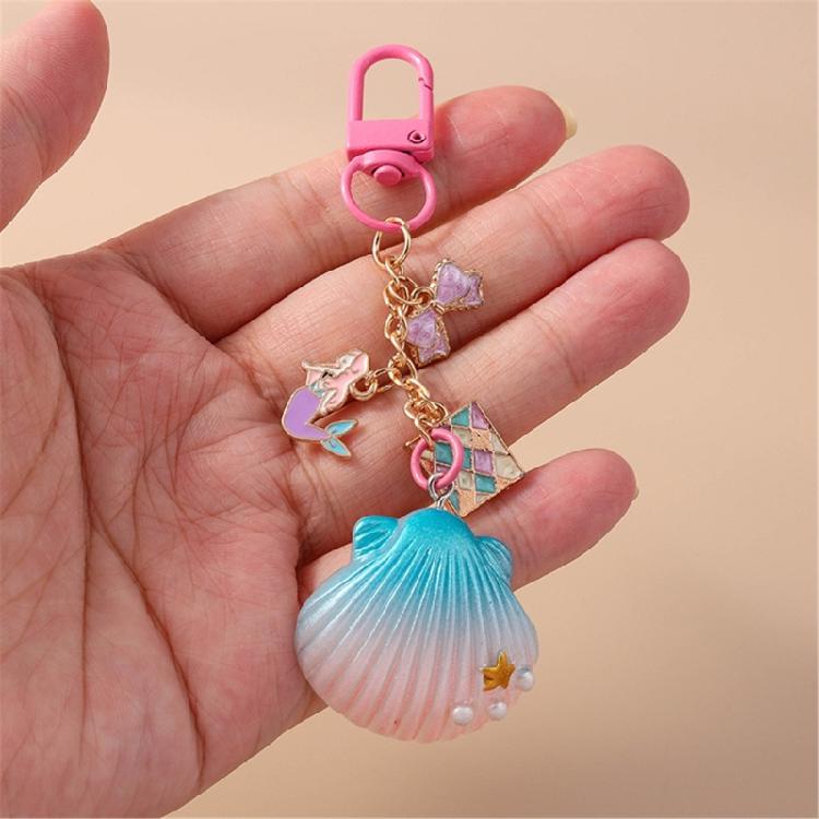 Creative Keychain Shell Car Key Rings Starfishes Key Chain Bag Charm Backpack Pendant Jewelry Accessories