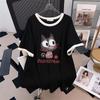 Women's Plus Size Mid-Length Slimming Loose Short-Sleeve Round Neck T-Shirt