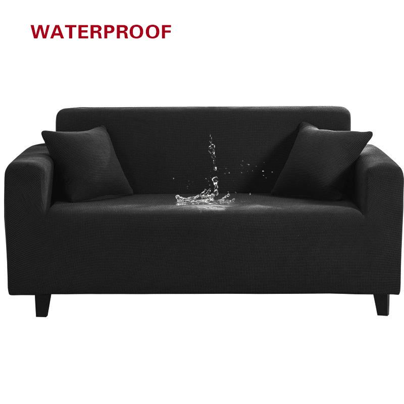 Elastic Sofa Cover Waterproof Solid Color High Stretch Slipcover All-inclusive Elastic Couch Cover Sofa Covers for Living Room