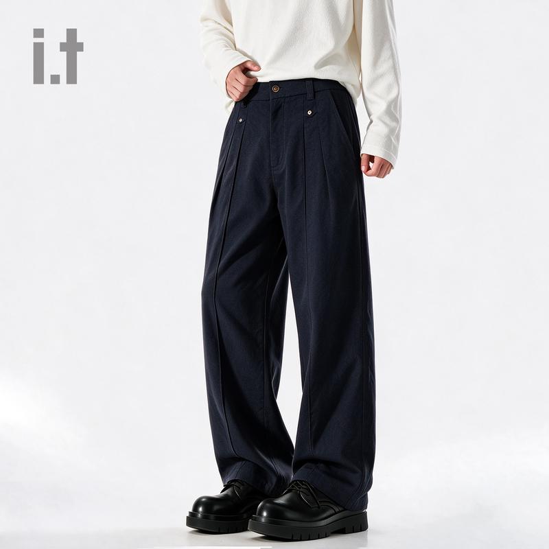 :CHOCOOLATE Unisex Casual Loose-Fit Trousers