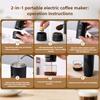 Portable Mini Coffee Machine USB Rechargeable Wireless Espresso Maker for Capsules Compact Travel Design