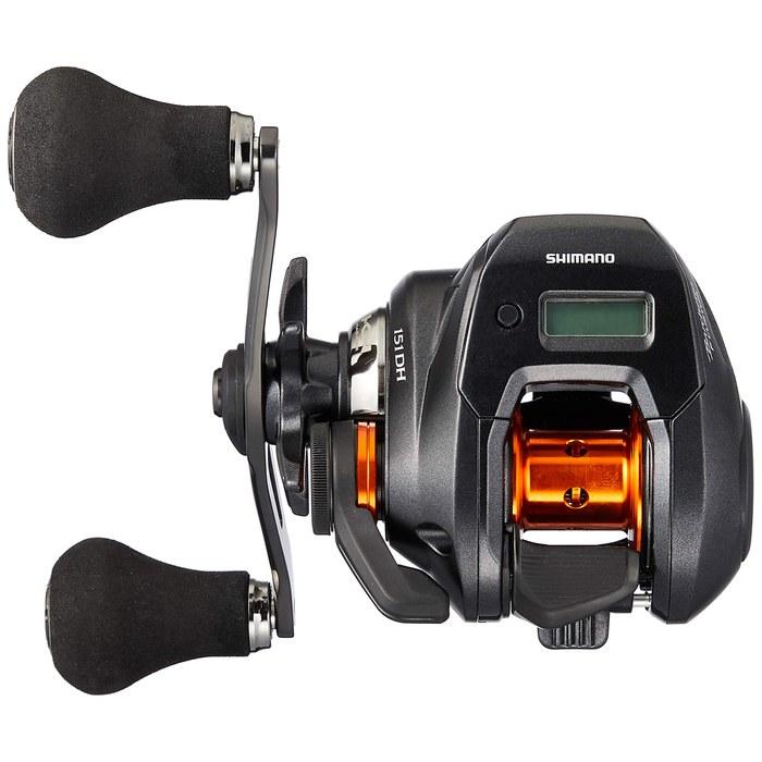 Shimano Barketta F Custom 151DH (Left) Boat/Hand-Winding Reel, Black/Gray