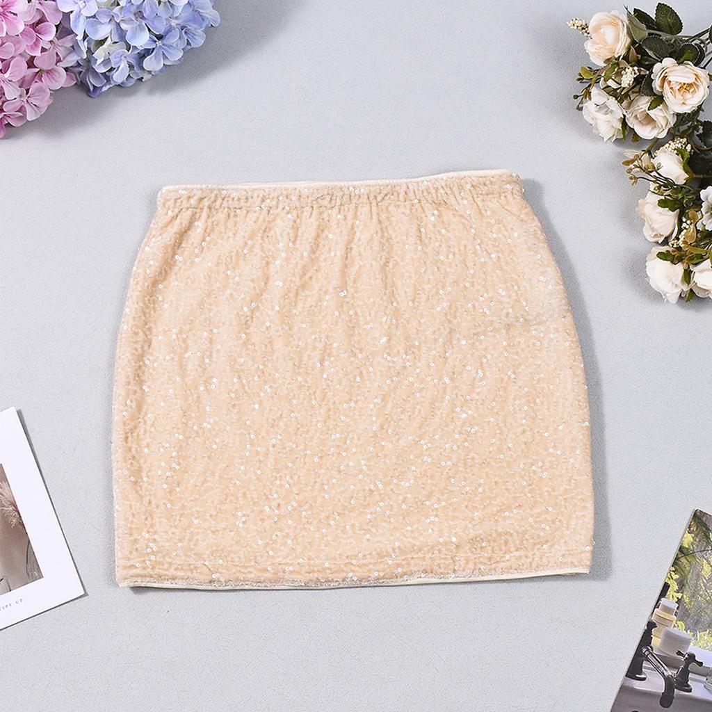 2025 Autumn Spicy Girl European Style Sequin Slim Fit Skirt