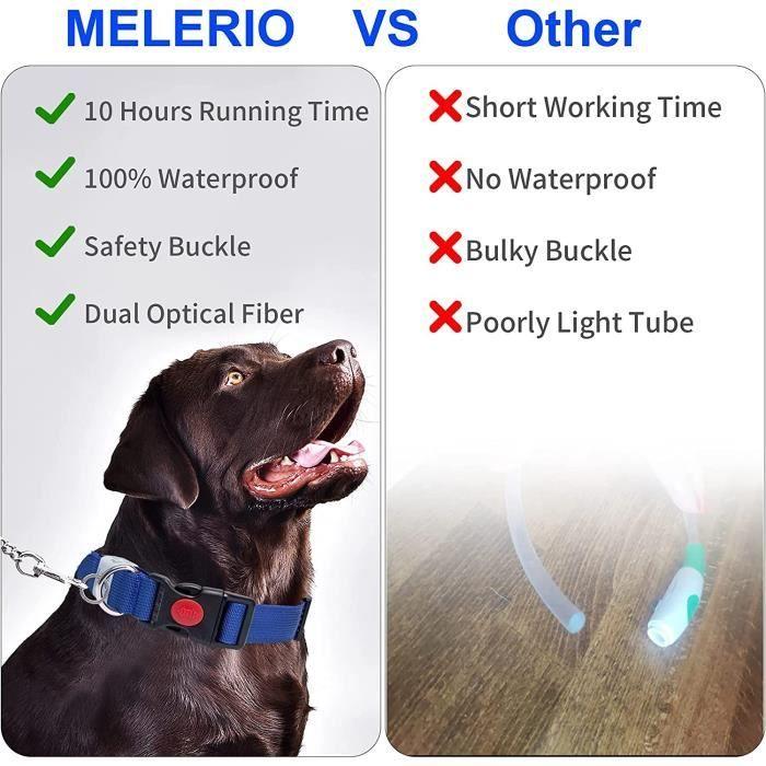 Collier pour chien - Brighter - Étanche - Rechargeable - Réglable - Taille M (35-40cm)