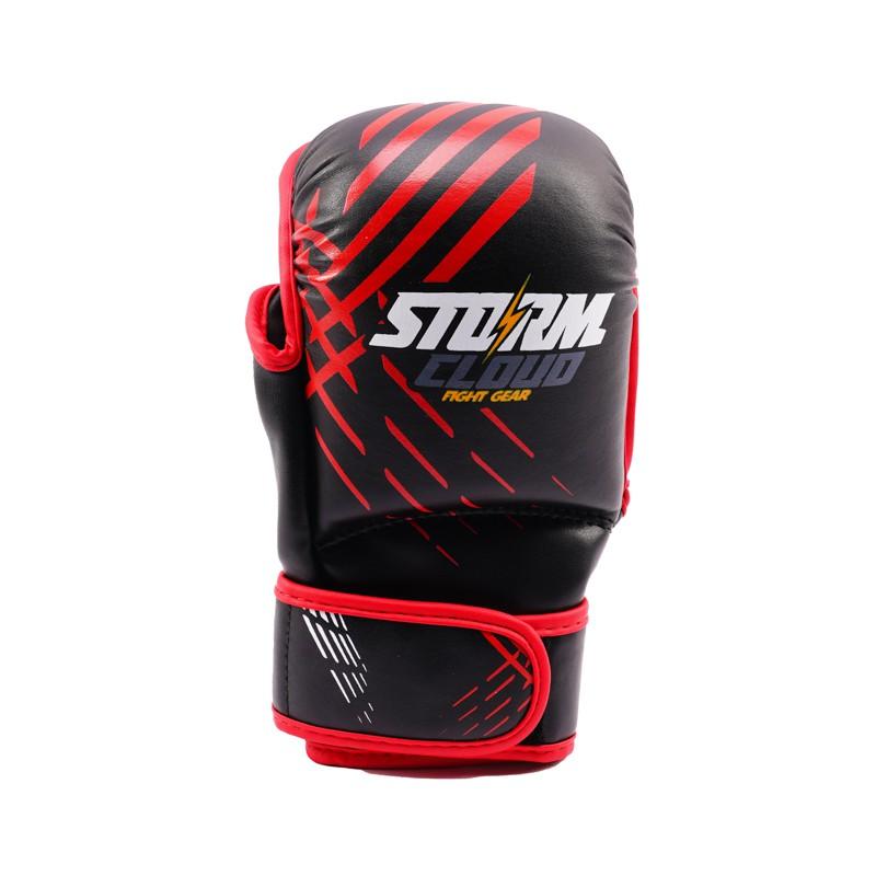 StormCloud Lynx MMA Sparring Gloves Black/Red 7oz XL
