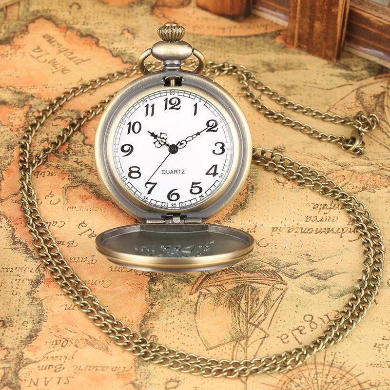 Fullmetal Alchemist Steampunk Anime Silver Necklace Clock Retro Vintage Pocket Watch with Quartz Movement for Cosplay Gifts