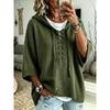 Women's New Knit Hooded Drawstring Sweater Loose Comfortable Hoodie Casual Soft Knitted Pullover Sweatshirt Top