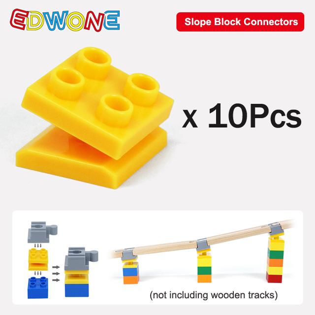 5/10pcs Universal Wooden Tracks Connectors Accessories Big Size Blocks Rotatable Connection Adapters Fit for Brand Train Tracks