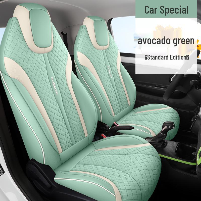 YH Cowin Car Seat Cushion Cover: Fashionable, Full Leather, All-Season, Sporty Design.