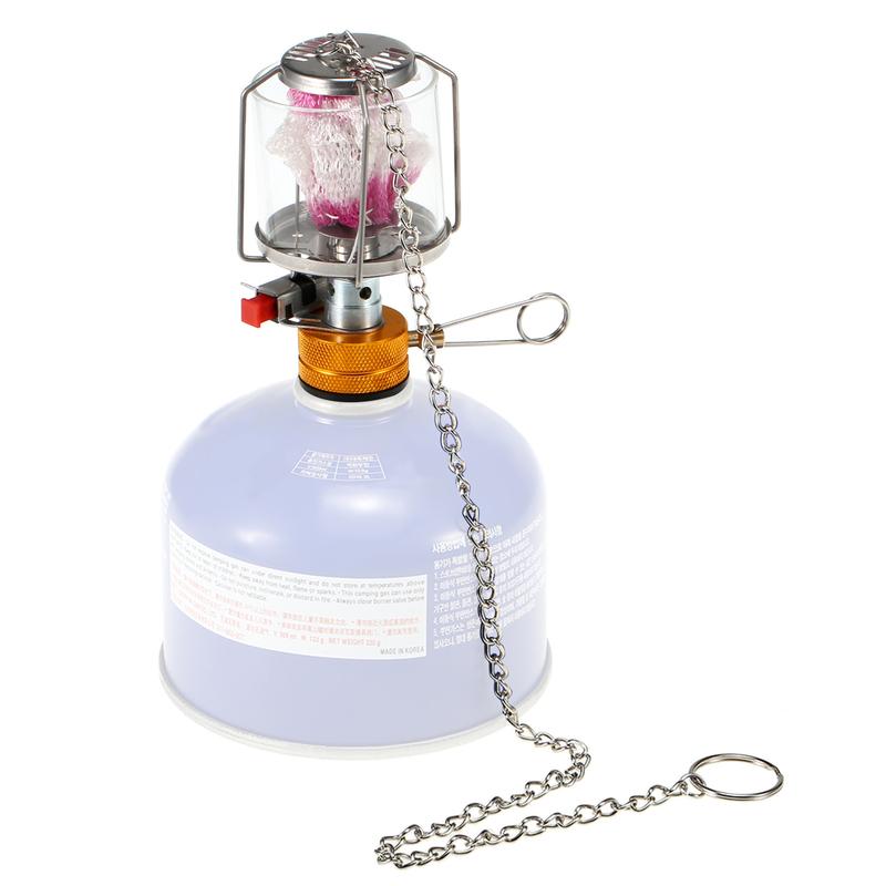 Outdoor Portable Camping Gas Lantern Piezo Ignition Mini Gas Tent Lamp Light with 3 Mantles and Adapter Portable Gas Lantern