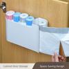 Wall Mounted Trash Bag Storage Box Dual-Compartment Simple Trash Bag Organizer Convenient Storage Organizer Kitchen Bathroom