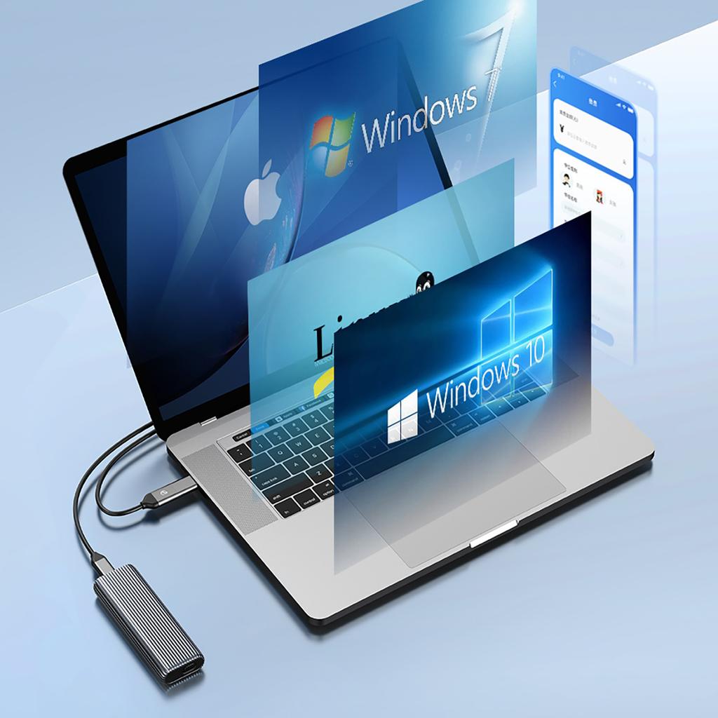 Kieszeń obudowa na dysk AM2C3-G2 M.2 NVME USB-C - szara