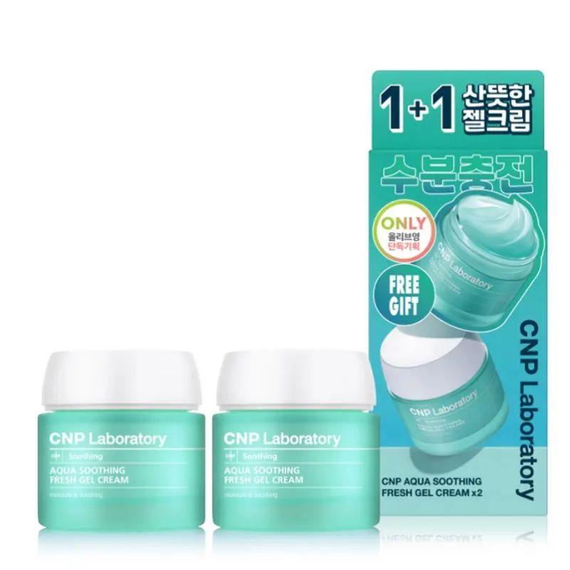 CNP Aqua Soothing Cream Cooling Hydrating Calming Face Cream 1+1 Set