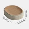 Oval Shaped Scratch Pad Sisal Scratching Cat Bed Wear Resistant Cat Scratch Bed Multifunctional Pet Sleeping Mat Pet Supplies