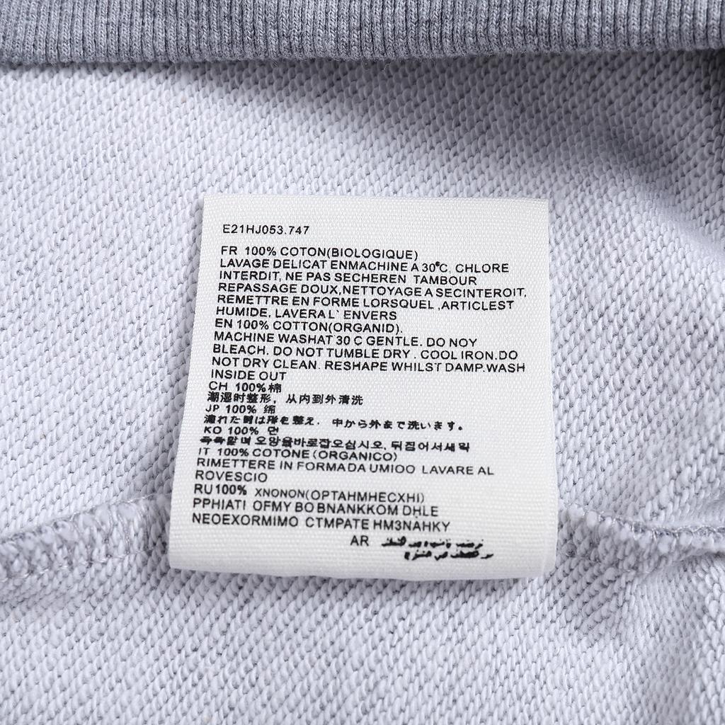 AMI 2025 Autumn and Winter New Letter Embroidery High-quality Cotton Round Neck Hoodie Couple Pullover