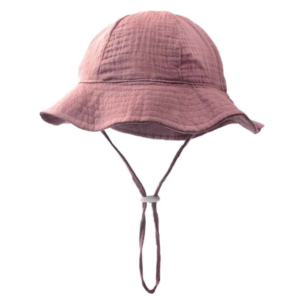 Soft Cotton Sun Protection Caps Sun Shade Children's Fisherman Hat Beach Panama Hat  for Boys Girls