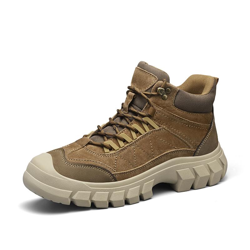 Mens High Top Leather Casual Shoes Fashionable Comfortable Sports Sneakers for Driving Hiking Outdoor Activities