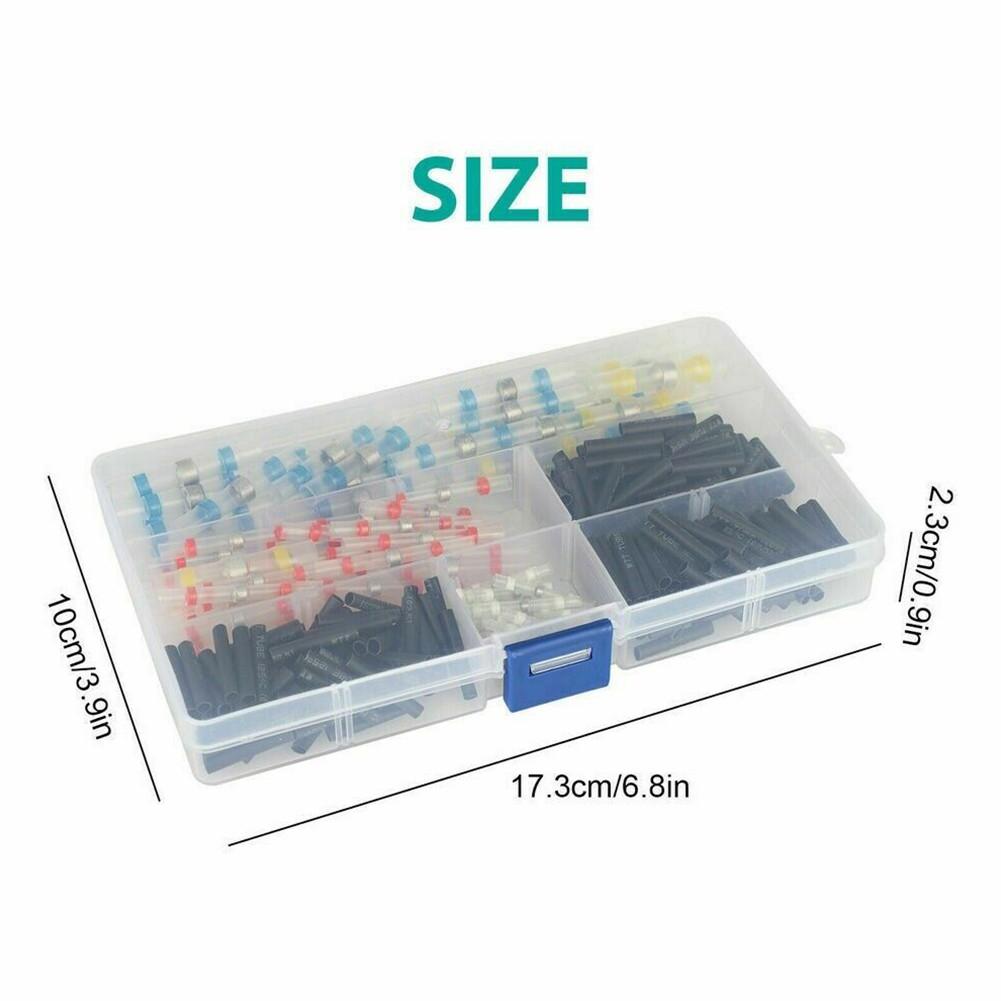 420Pcs Solder Seal Sleeve Heat Shrink Electric Butt Wire Connectors Terminal Kit