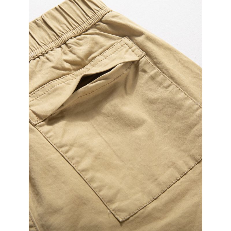 Cargo Shorts Men's Summer New Washed Pure Cotton Shorts Moisture-Absorbing Breathable High Street Ruffle Handsome Loose Straight Pants
