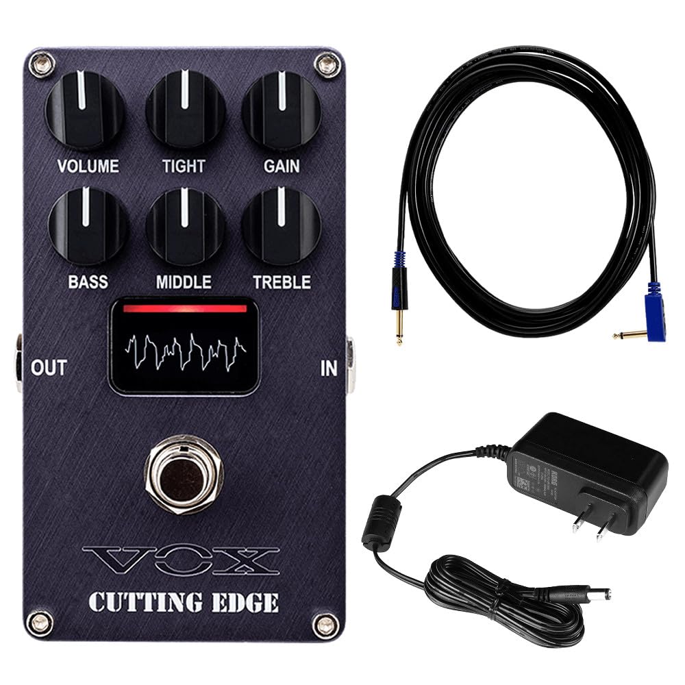 VOX CUTTING EDGE Guitar Effects and AC Adapter VE-CE Pedal, Cable, (3-piece set) чёрный