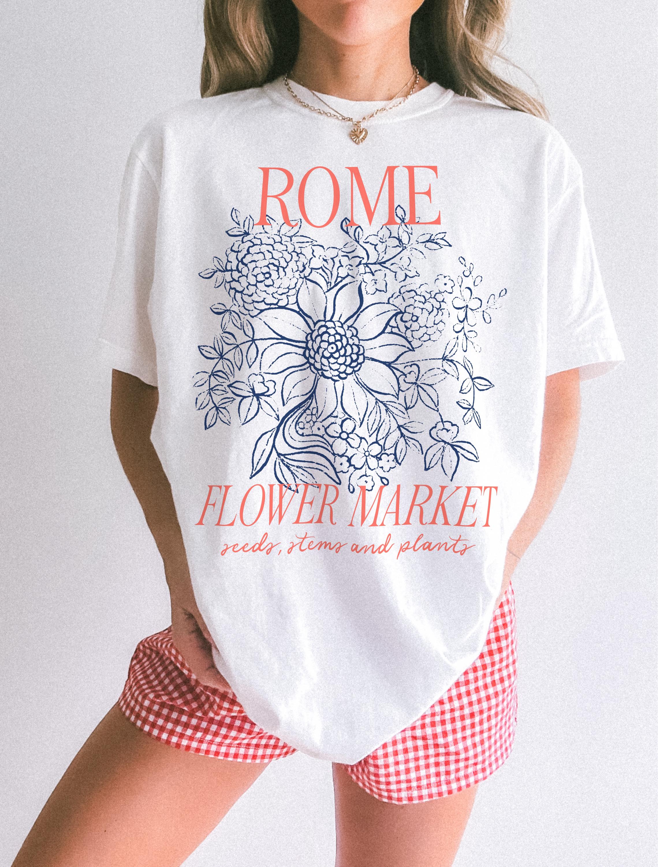 Plus Size Summer Womens Vintage Floral Pattern Print TShirt Cotton Breathable Stylish Versatile Street Style Oversized XL