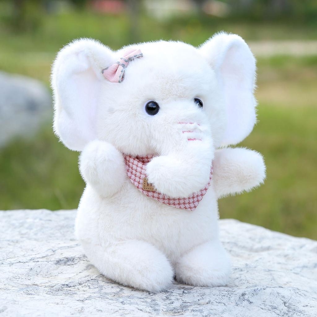Scarf Elephant Plush Doll Cute Animal Plush Toy Doll Wedding Throwing Doll Children Gift