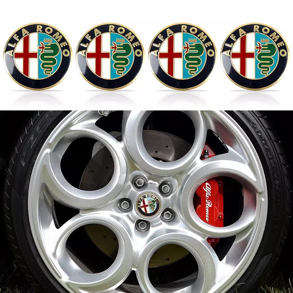 60MM Car Wheel Hub Logo Modification Wheel Hub Cover Decoration For Alfa Romeo Giulietta GT 159 147 156 Mito Brera Giulia F1