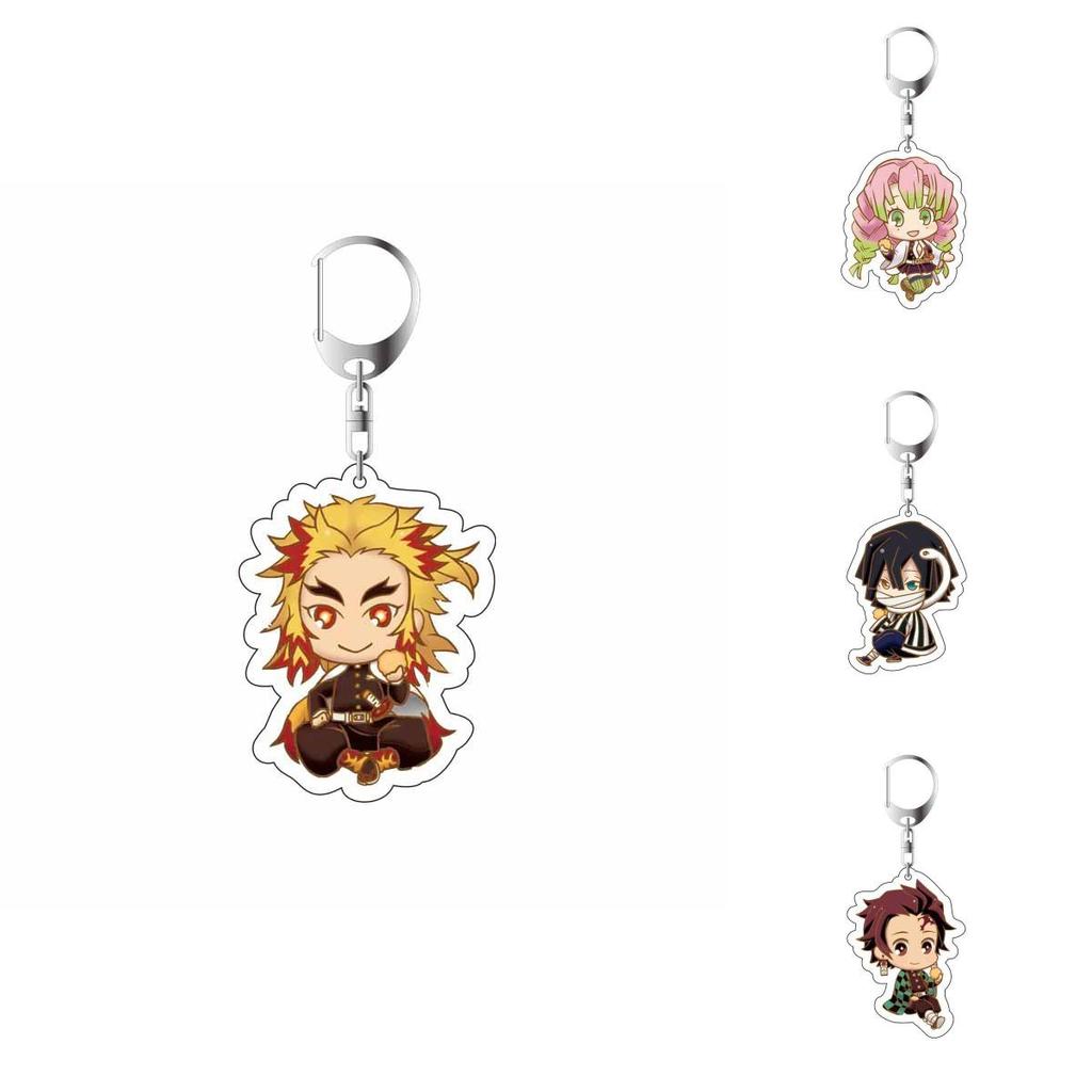 Immersive Demon Slayer Anime Cartoon Character Acrylic Keychain Bag Pendant Accessories Perfect Gift